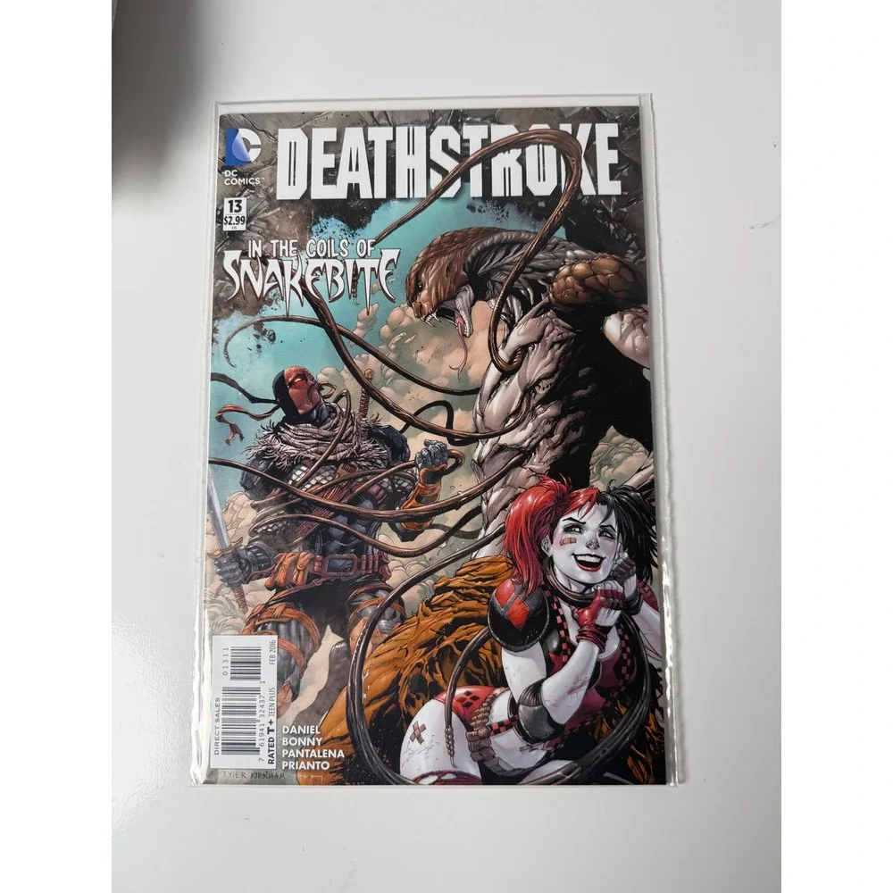 DC‎ Comics Deathstroke 13 Harley Quinn Snakebite Tyler Kirkham Cover Feb 2016